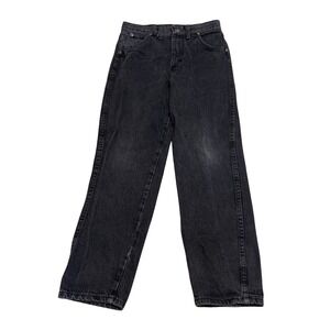 Vintage Rustler Jeans Youth Boys 14 Slim Black‎ Denim USA Cotton 70-80s Straight